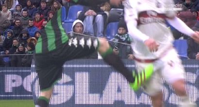 Il calcio di Biondini a Bertolacci avvia il raddoppio del Sassuolo