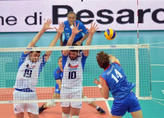 Italia- Serbia world league Nella foto Matteo Piano (25 anni) centrale della nazionale italiana di volley.