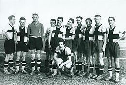  Nella foto la formazione del Parma nella stagione 1934- 35. Luigi Del Grosso (25 luglio 1916- 11 maggio 1976) è il quinto a destra. 