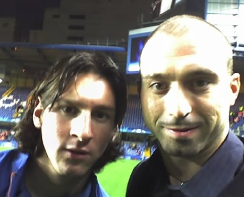 Alessandro Iori con Leo Messi
