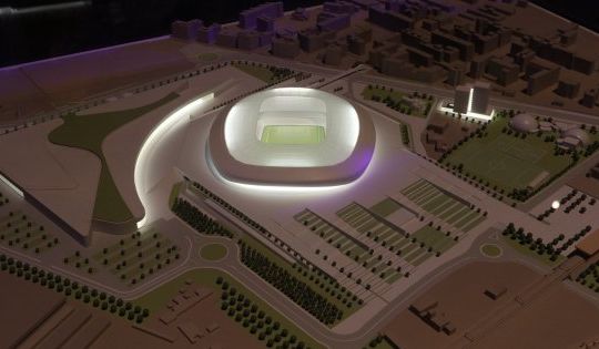 Il plastico del nuovo stadio della Fiorentina (repubblica.it)