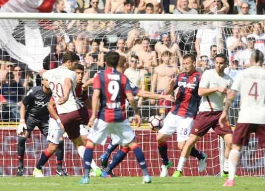 Federico Fazio segna il primo gol per la Roma (eurosport.com)