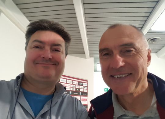 Vanni con Leonardo Menichini, allenatore della Reggiana