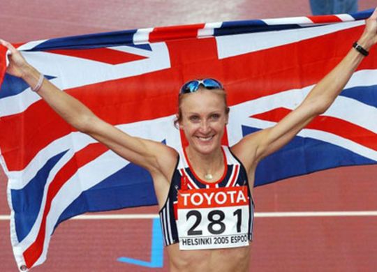 Paula Radcliffe oro mondiale a Helsinki 2005 (trainingarunner.com)