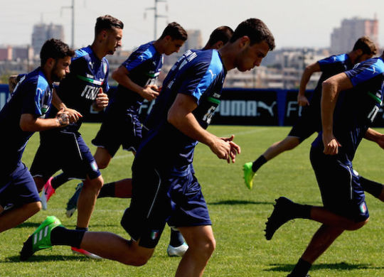 Gli azzurrini durante un allenamento  (Paolo Bruno/Getty Images)