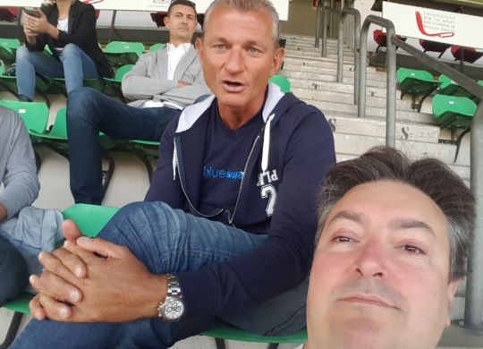 Con Marcello Montanari ex allenatore della Reggiana