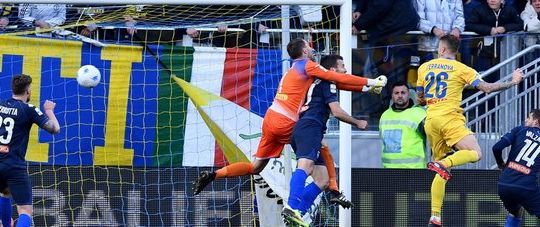 Il gol di Terranova in Frosinone-Pescara (Alfredo  Falcone/Lapresse)
